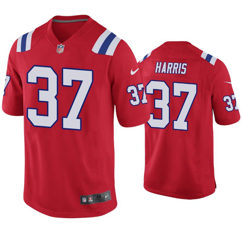 Men New England Patriots #37 Damien Harris Nike Red Vapor Game NFL Jersey->new england patriots->NFL Jersey